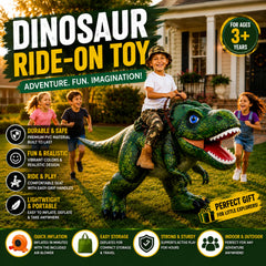 Spookera Rex Rider — Inflatable Ride-On T-Rex Costume for Kids